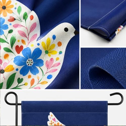 Choose Peace Garden Flag - Floral Dove Yard Flag for Summer Decorations
