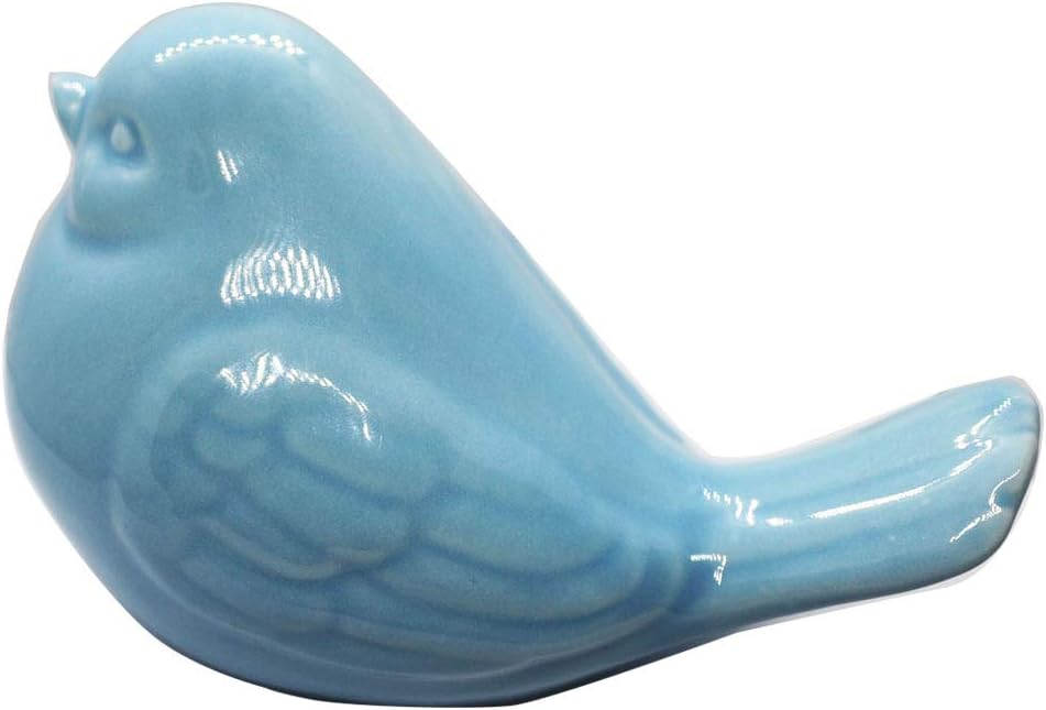 NEW Ceramic Bird Statue Figurine / Blue