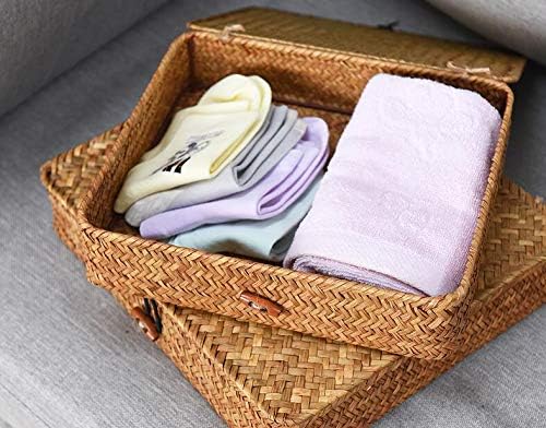 Seagrass Storage Basket Box / Natural / Set of 2