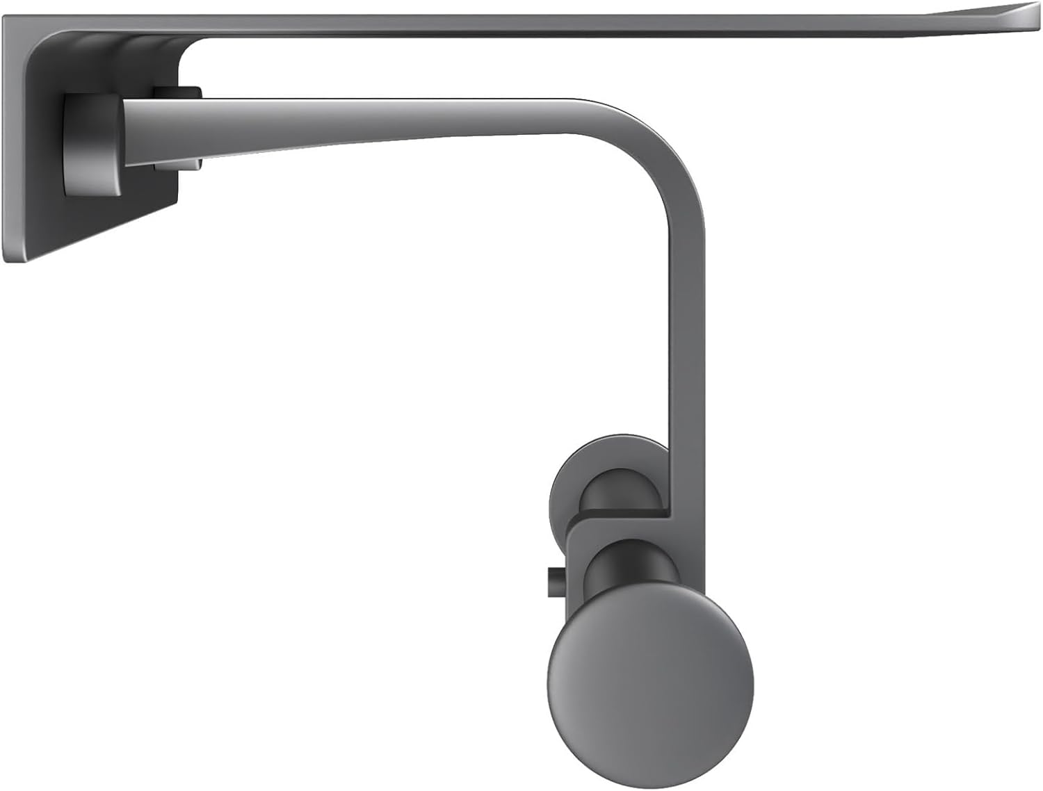 Grey Toilet Paper Holder with Shelf, Double Roll Commercial Toilet Paper Dispenser