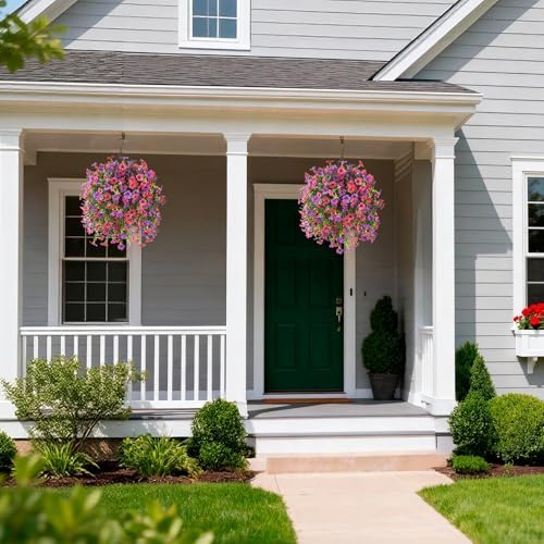 ZFProcess Artificial Hanging Flowers for Outdoors Spring Summer Decoration