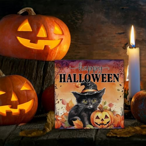 Halloween Decorations, Happy Halloween Wooden Sign Decor Desk Sign