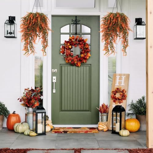 RECUTMS Fake Fall Monkey Plants 3Pcs Artificial Hanging Eucalyptus Vine
