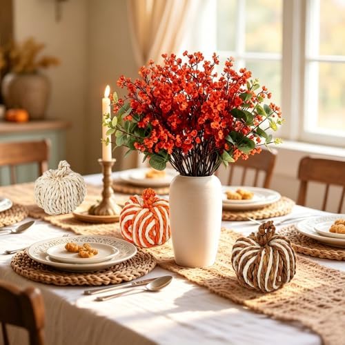 Lulu Home Set of 3 Handwoven Pumpkins Decor