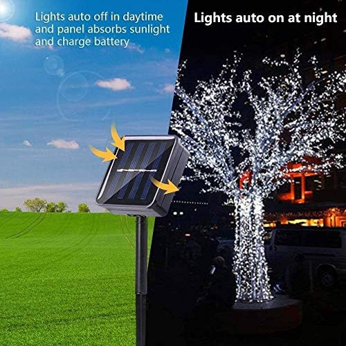 Joomer Solar Christmas Lights Outdoor,4 Pack Total 156FT 400LED, White