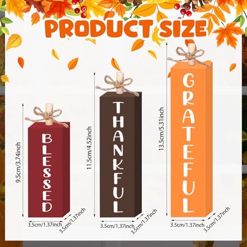 Redbaker 3 Pcs Fall Decorations for Home, Fall Centerpieces for Table
