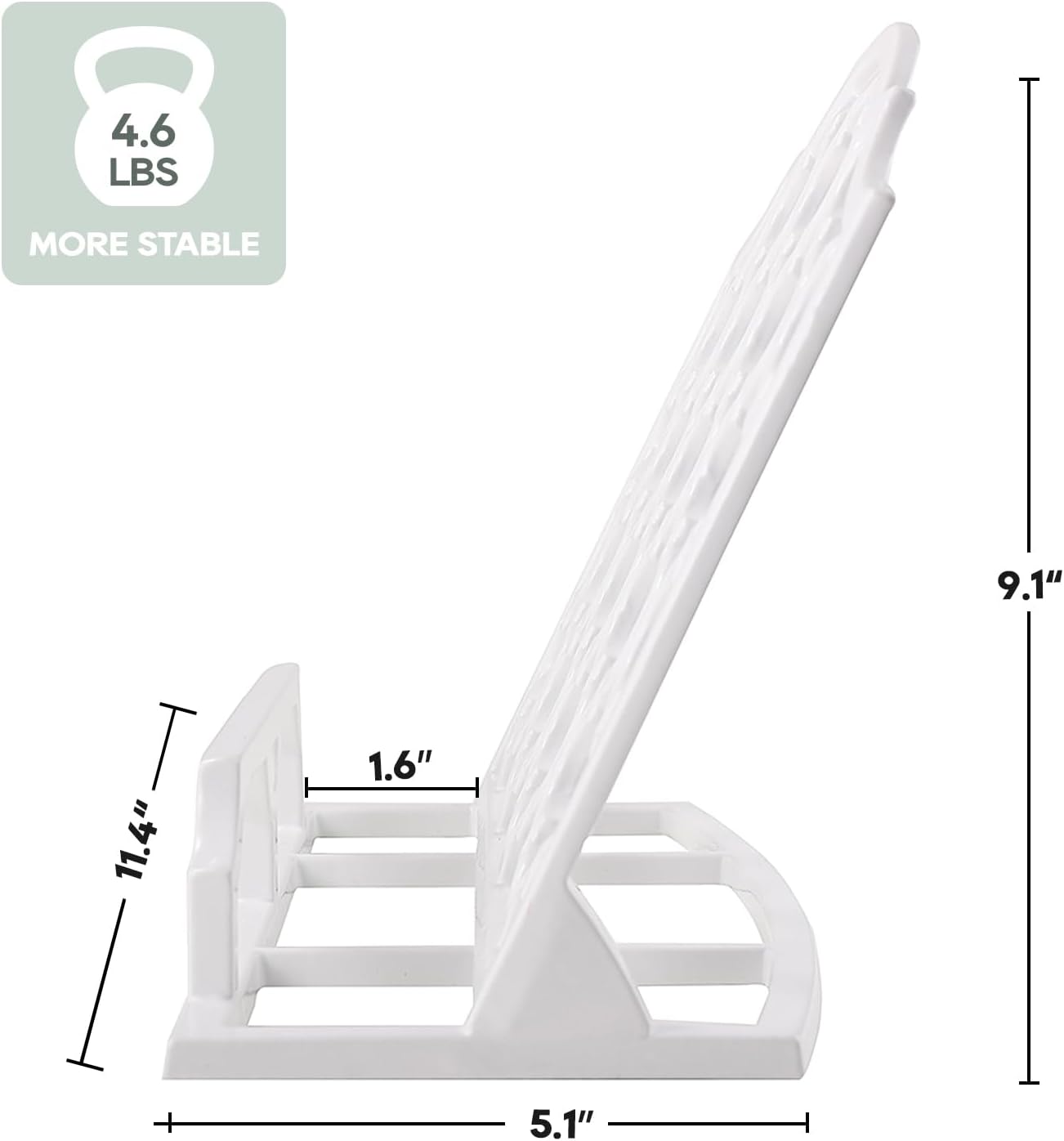 JOGREFUL Cast Iron Cookbook Stand, Kitchen Recipe Holder Trellis White | Heavy-Duty Book Vintage Holder, Reading Rest