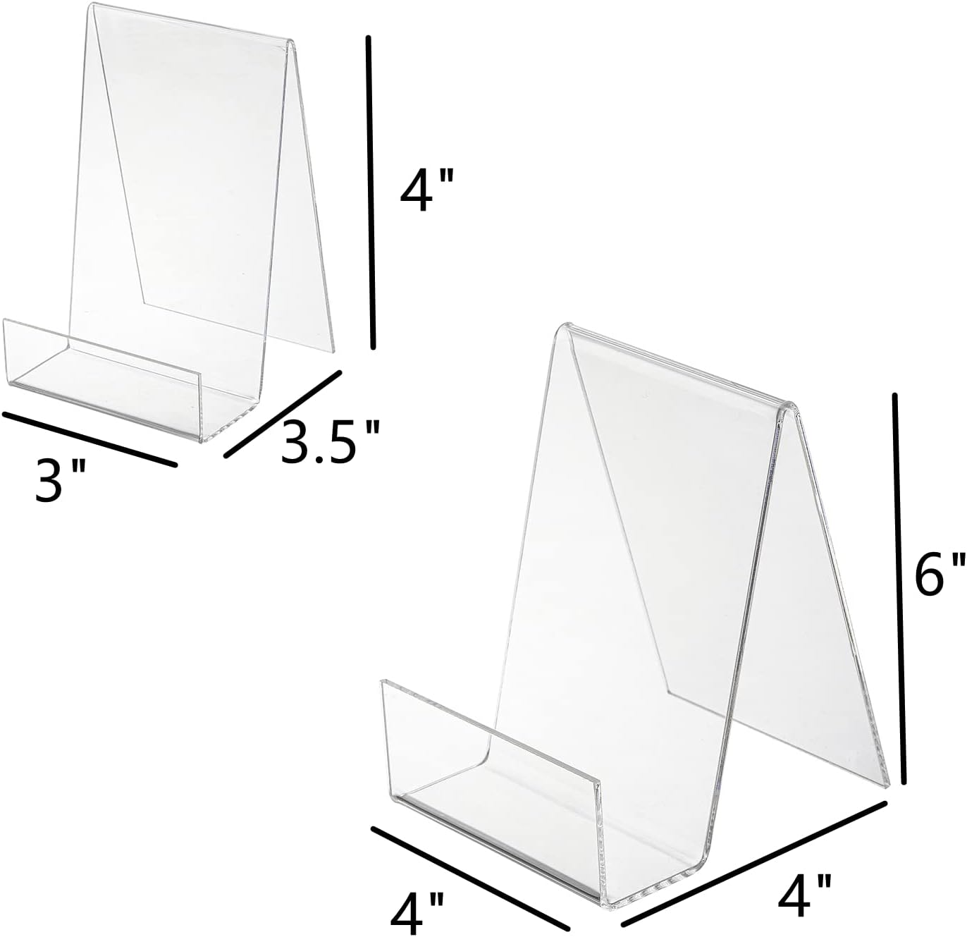 Acrylic Book Stands / Clear / Set of 10