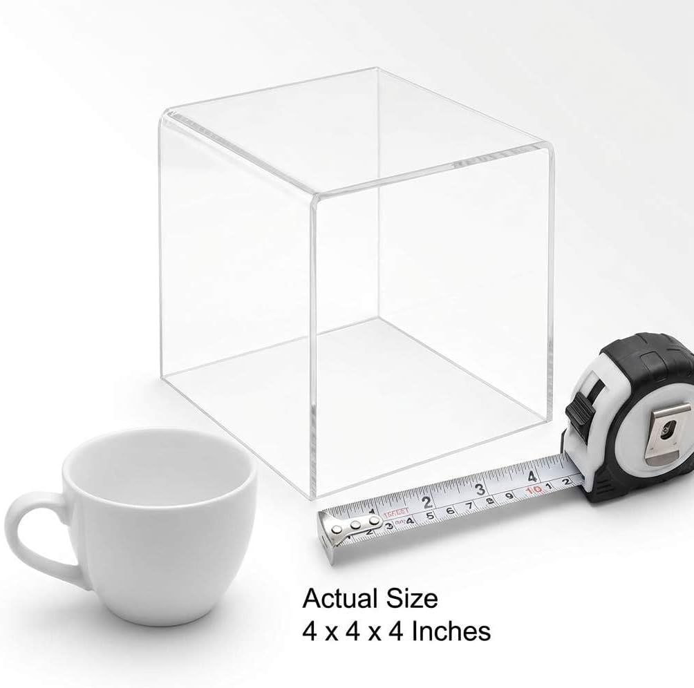 Lightweight Stands for Cupcakes / Clear / 4 x 4 x 4 / Set of 8