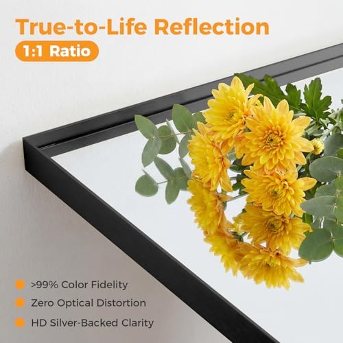 Bathroom Mirrors for Over Sink, 30" x 36" Rectangle Wall Mount Mirror with Metal Frame, Modern Vanity Mirror with