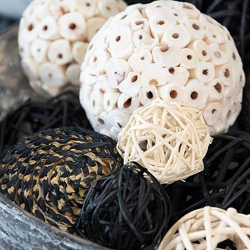 ANDALUCA Decorative Balls Orbs Bag (Black & White)