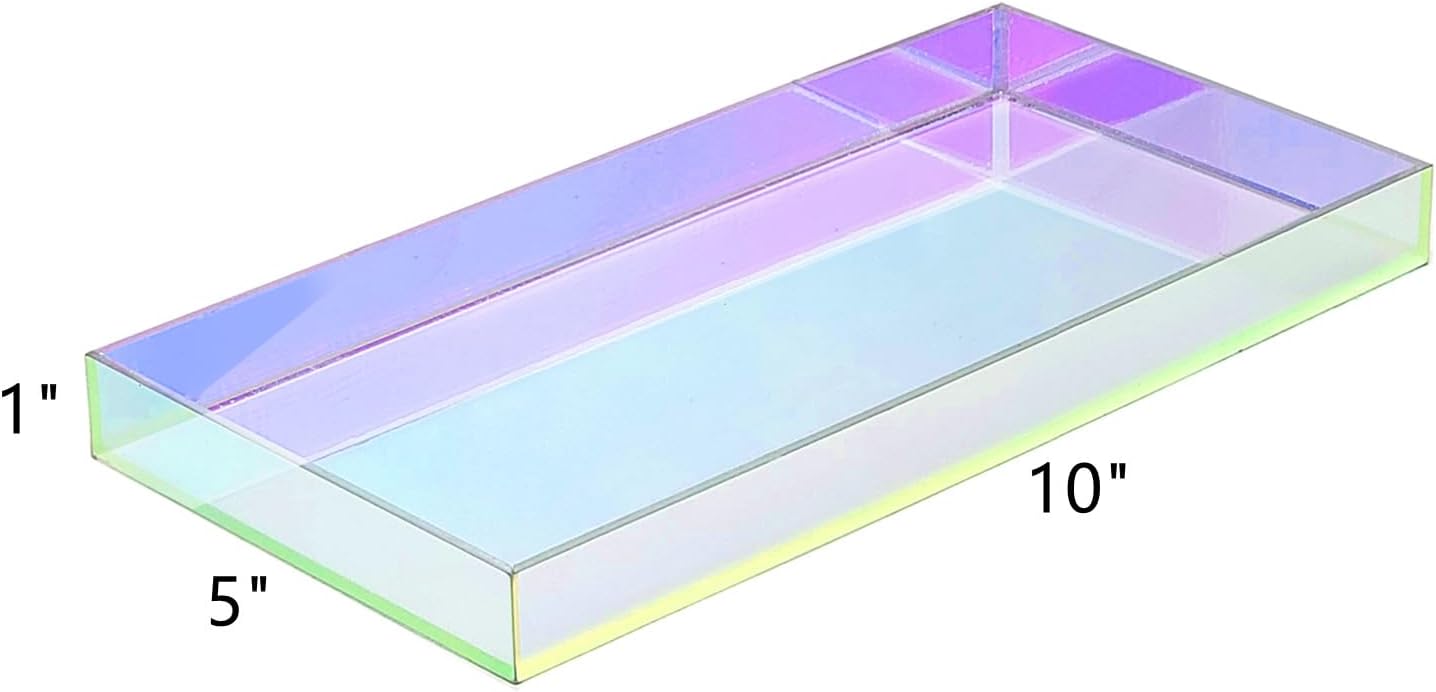 Acrylic Tray Bathroom Tray for Countertop / Iridescent
