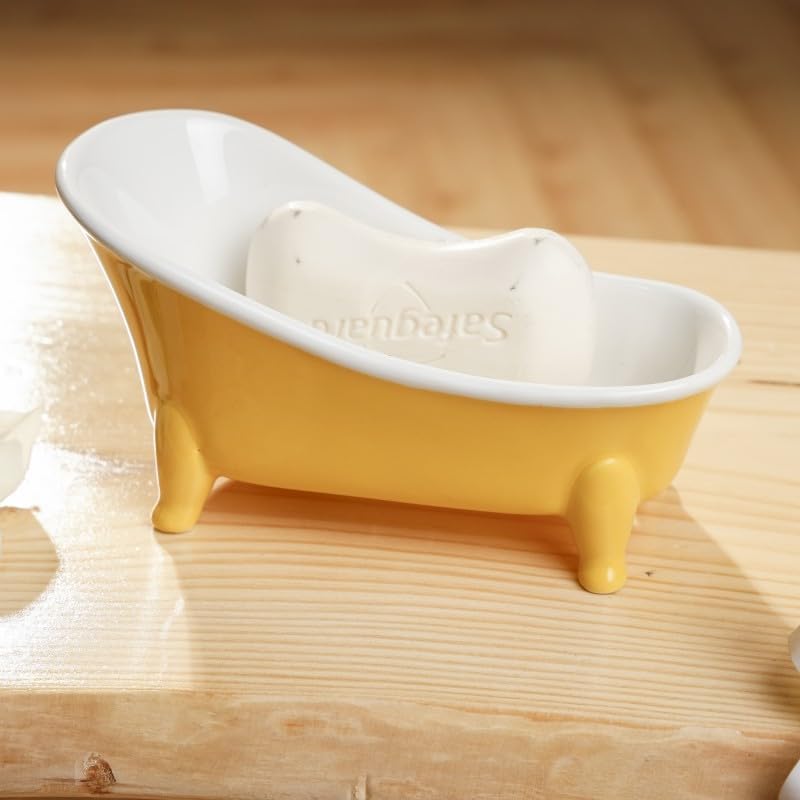 Decorative Bar Soap Holder / Yellow