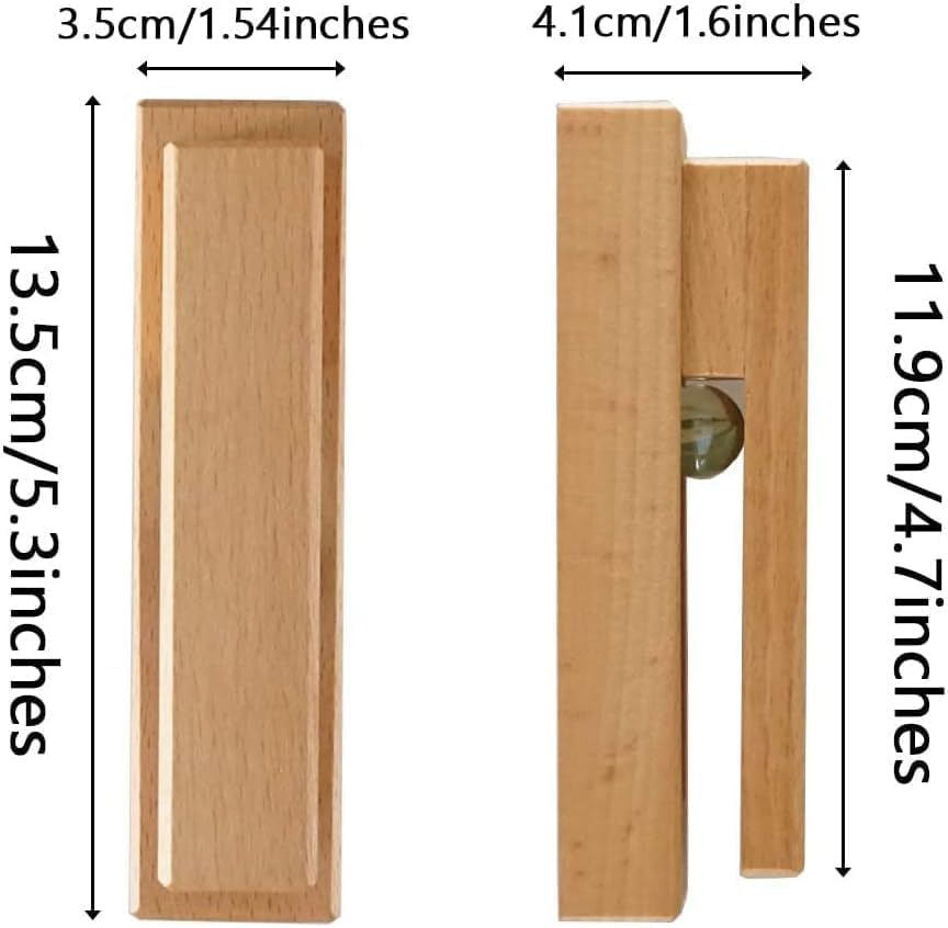 Wood Towel Hooks -Set of 2 Self Adhesive Vintage Towel Holder Wooden Wall Mounted Towel Racks for Bathroom and Kitchen