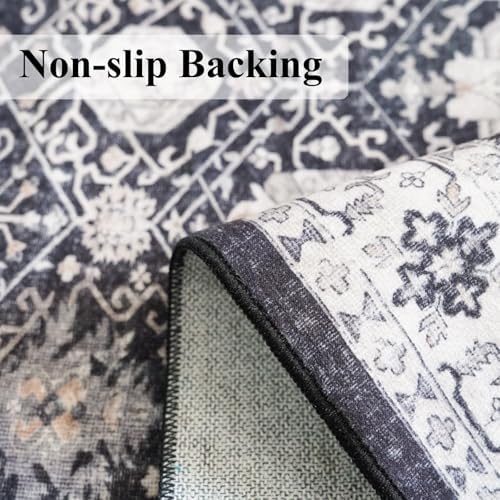 Washable 3x4 Entryway Area Rugs: Ultra Soft Low Pile Carpet for Kitchen Nursery Indoor Light-Weight Doormat Anti-Slip