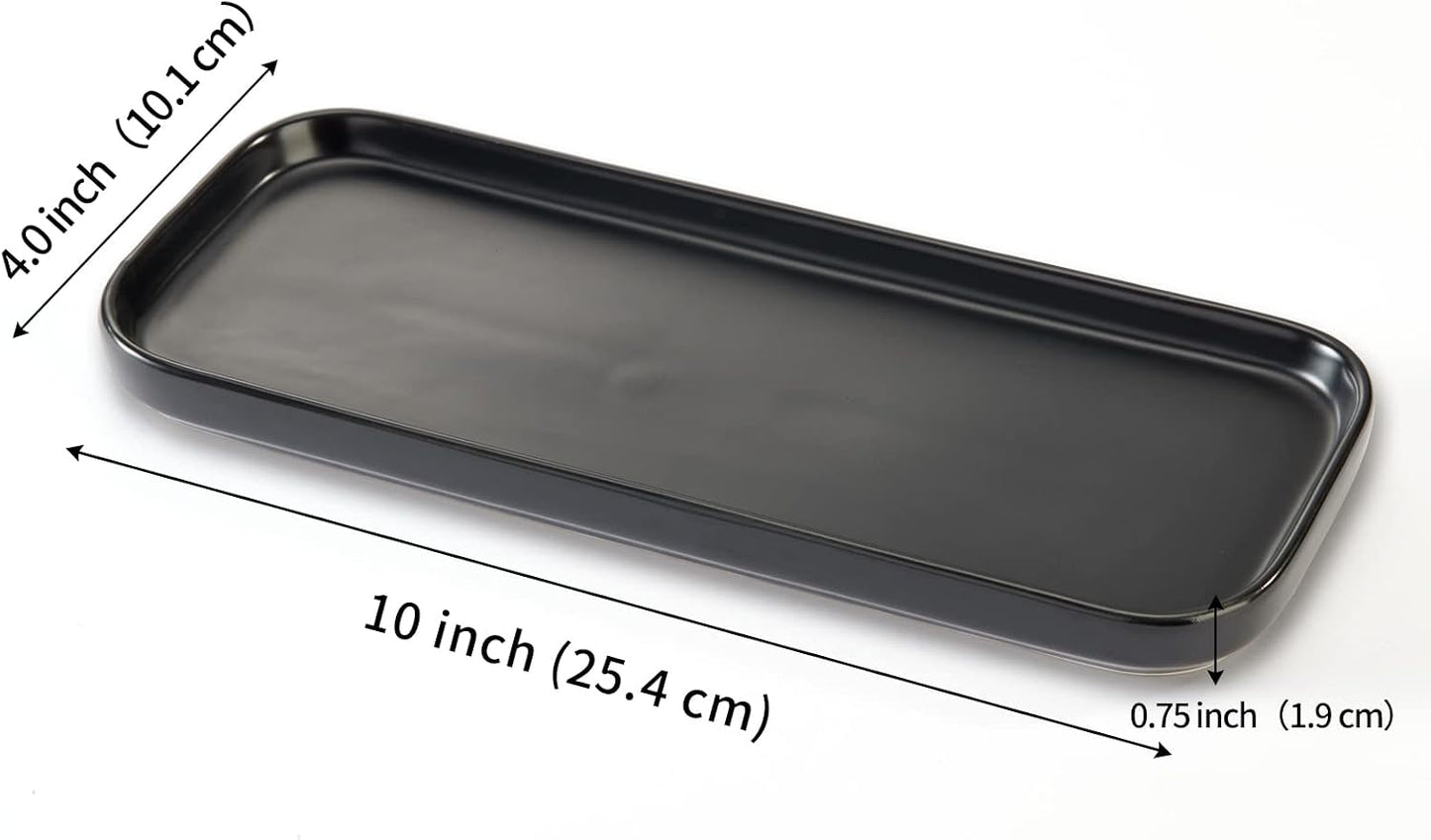 Ceramic Bathroom Tray / Black