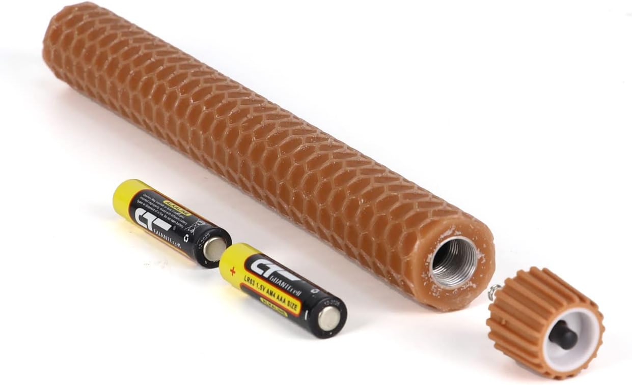 Honeycomb Flameless Taper Candles in Terracotta with Timer, Wax Finished Battery Operated Led Candles for Halloween