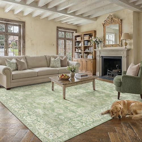 9x12 Green Neutral Area Rug
