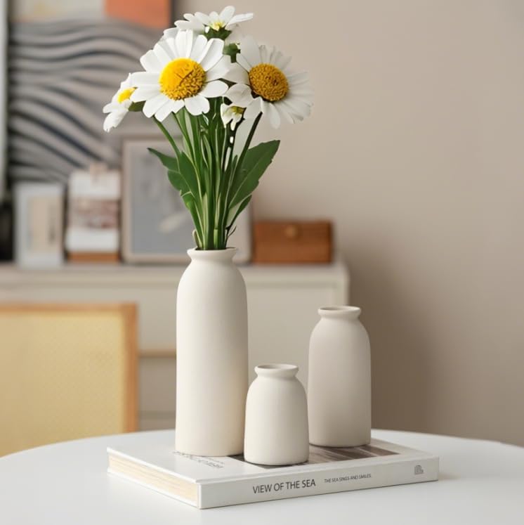 Ceramic Vase Set-3 / Beige