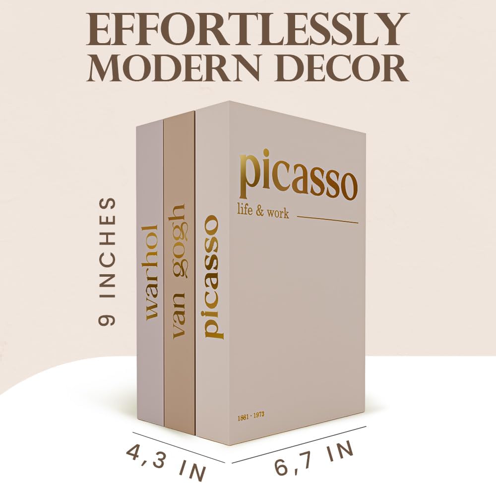 Faux Book / Aesthetic Coffee Table Books for Decor / Artist