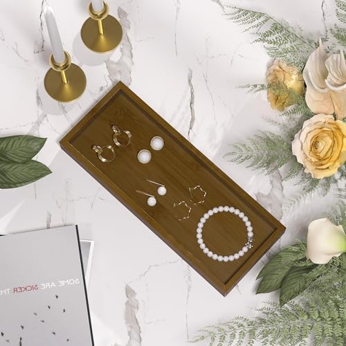 Candle / Decorative Tray / 11.3 x 4.4 x 1.1 / Brown