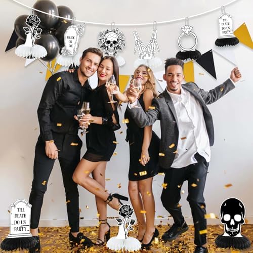 Till Death Do Us Party Bachelorette Party Decorations Bride or Die Party Honeycomb Centerpieces Rip Single Life Bridesmaid Party Decor for Bridesmaid Favor Bride to Be Gift Bridal Shower Supplies