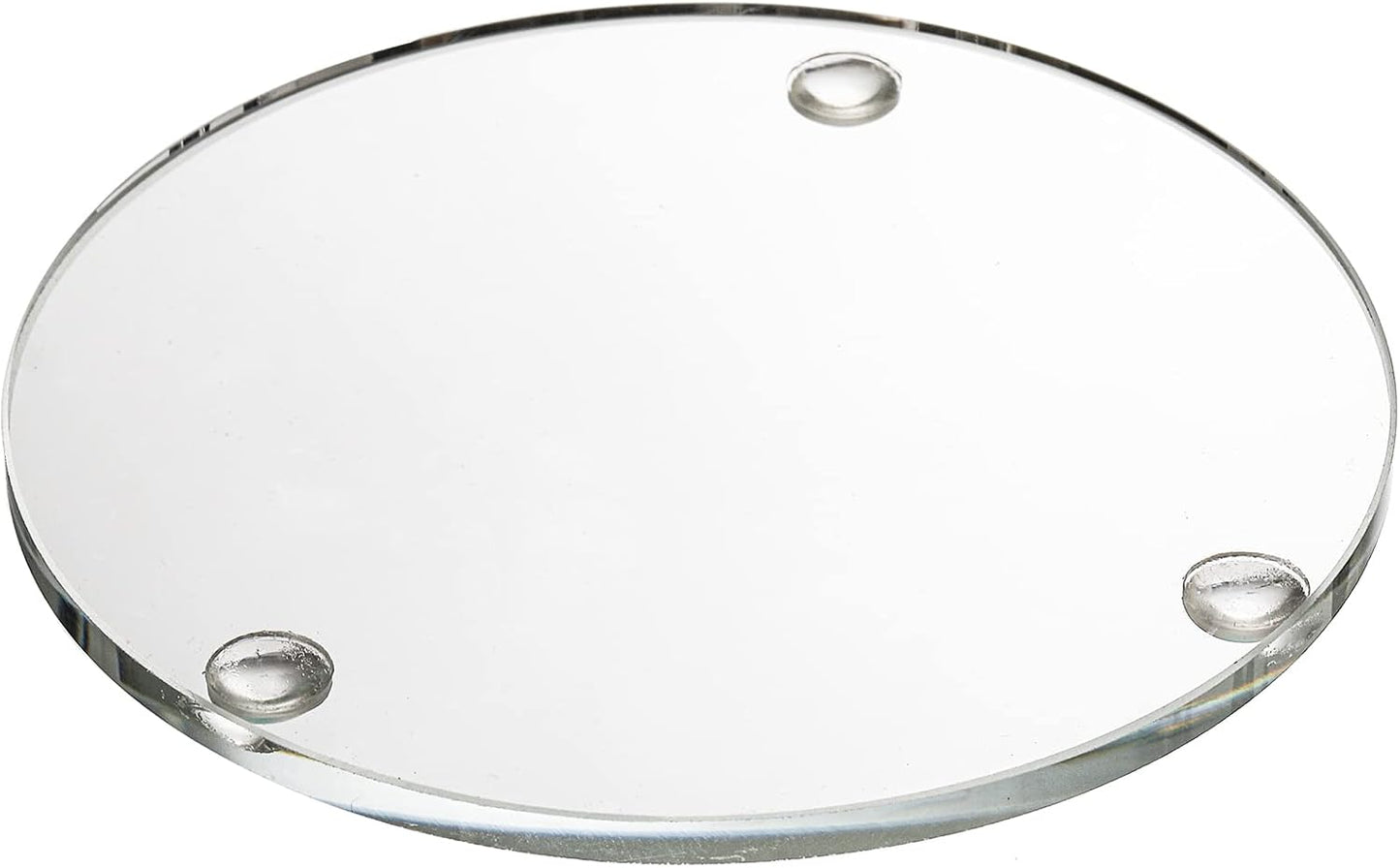 Round Glass Drink Coasters / Clear / 3.5 Inch / Set of 6