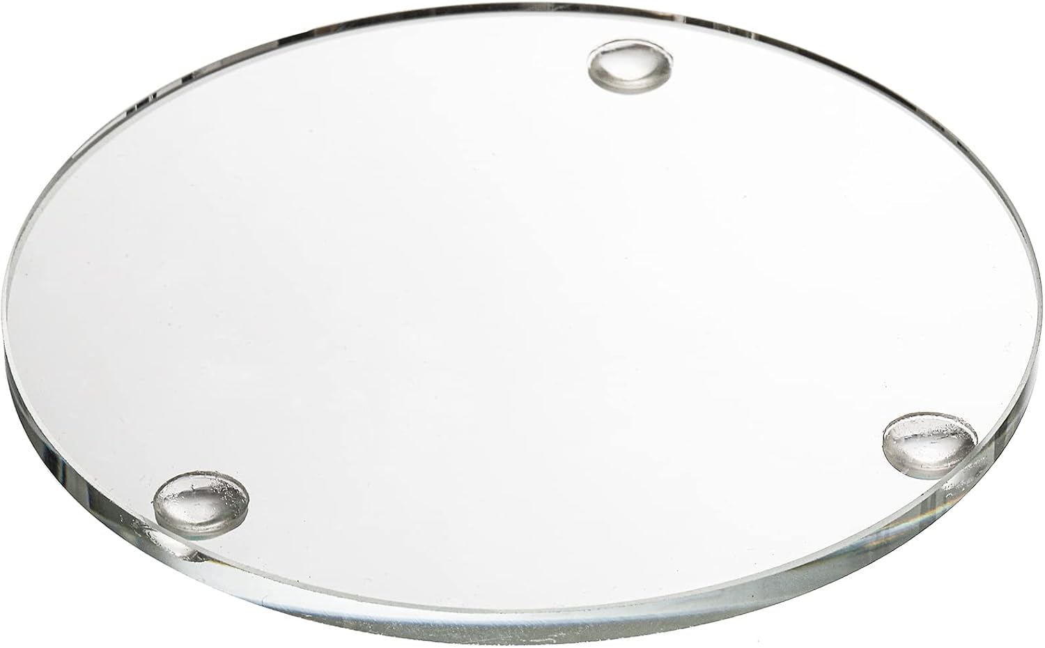 Round Glass Drink Coasters / Clear / 3.5 Inch / Set of 6