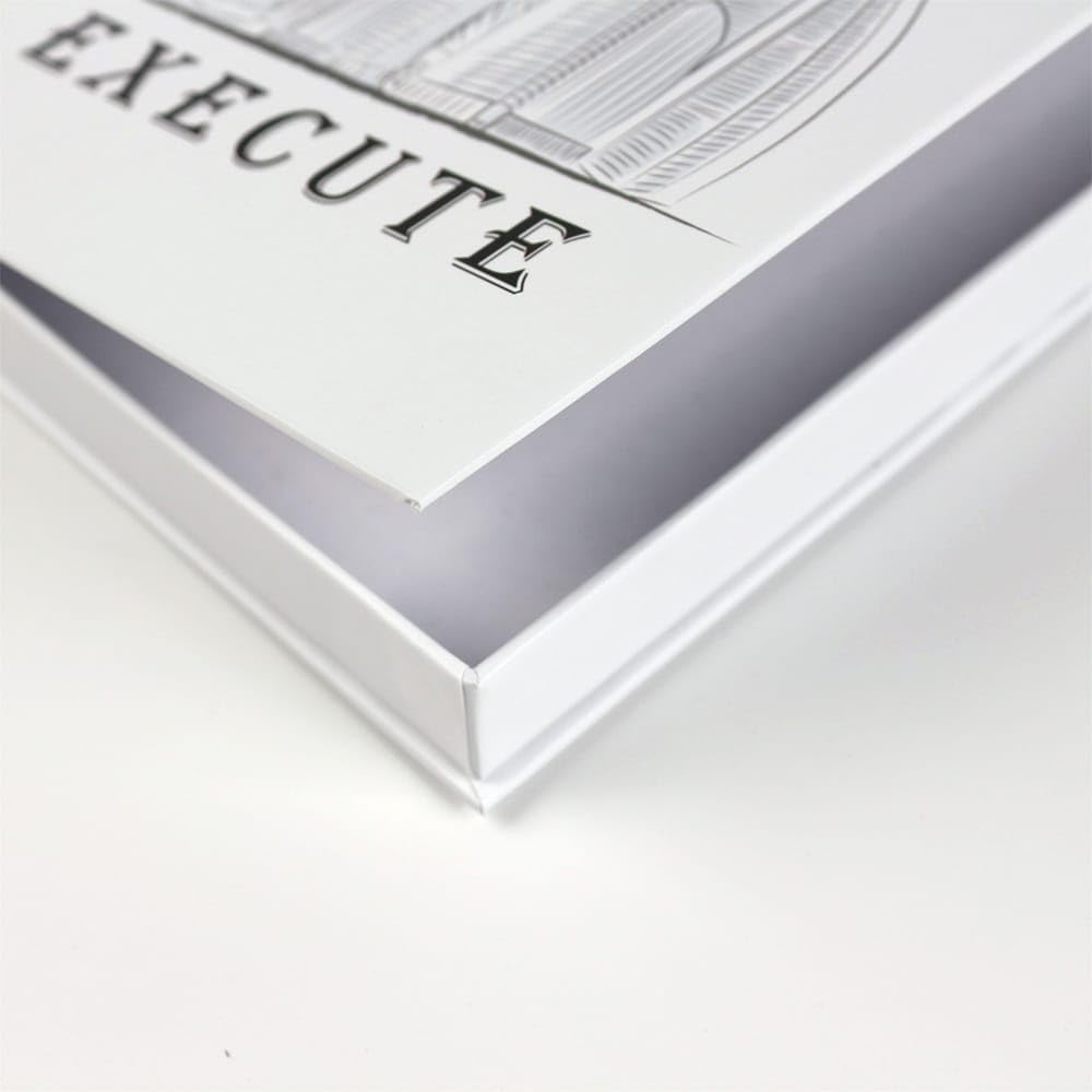 White Faux Books / Black / Set of 3