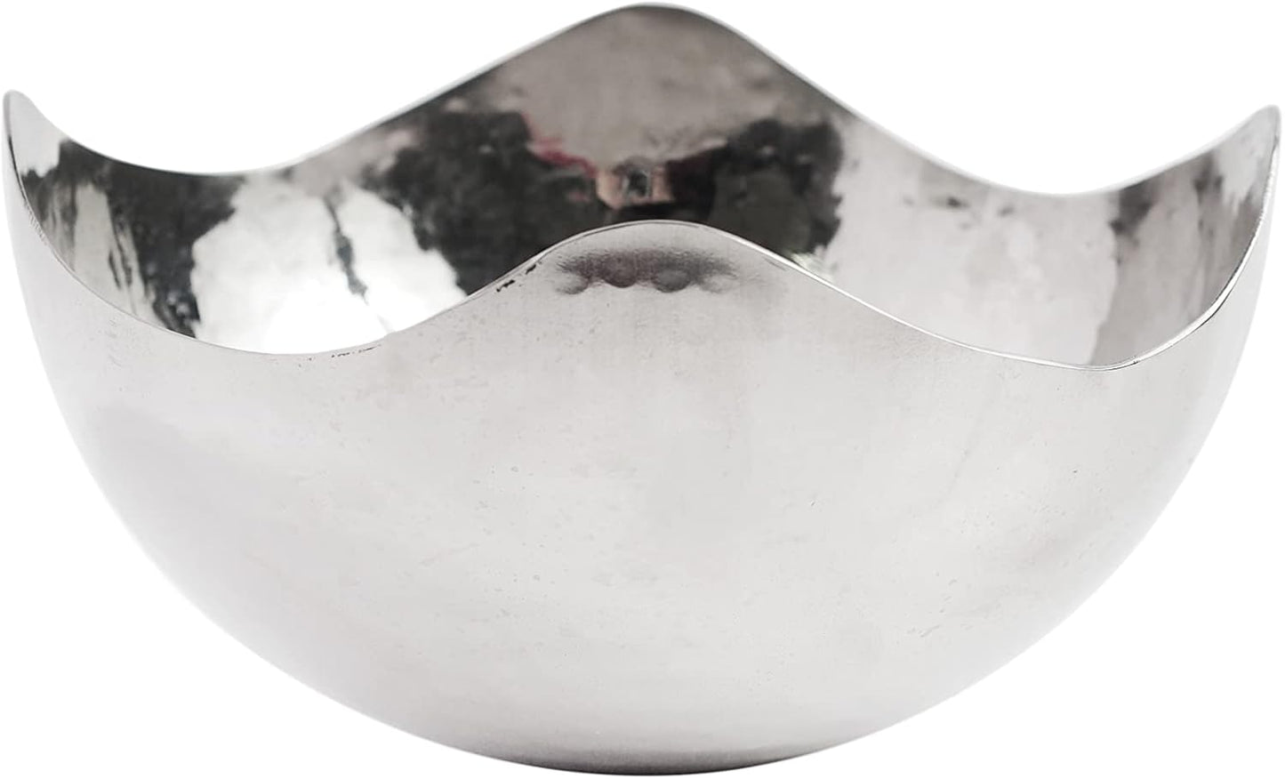 LED Candles / Diameter Finish Metal Bowl / 5.75" Diameter / Silver / 5.75 Inch