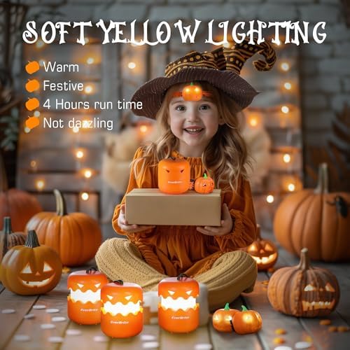 EverBrite Halloween Pumpkin Lantern and Headlamp Set (2 Pack of Each)