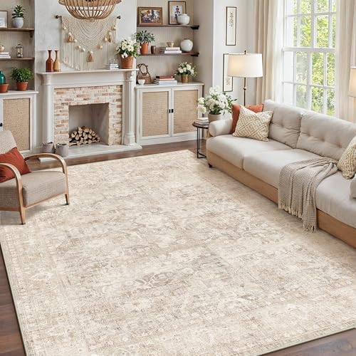 10x12 Beige Neutral Living Room Bedroom Area Rug