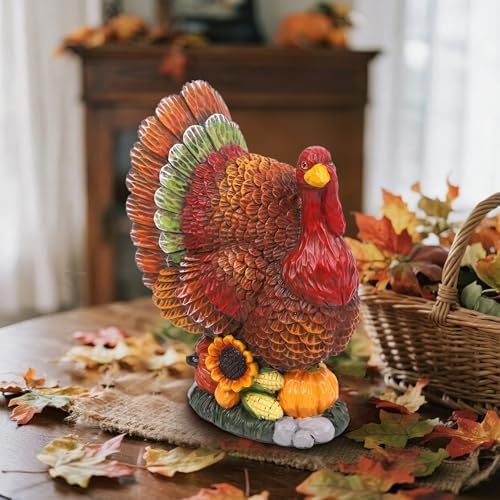 winemana Thanksgiving Turkey Decorations Indoor Resin Figurines Table Decor