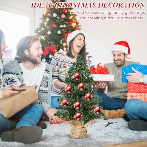 6pcs Mini Artificial Christmas Trees 12 Inch Tabletop Xmas Pine Trees