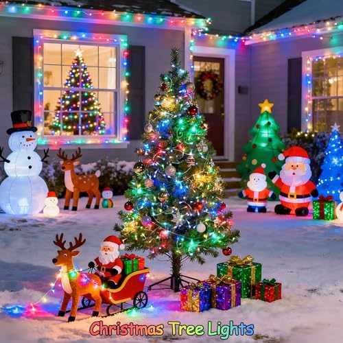 JMEXSUSS 163ft 500 LED Multicolor Christmas Lights Outdoor Waterproof
