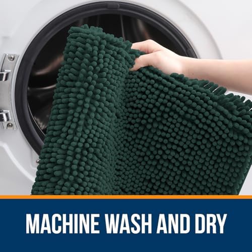 OLANLY Large Bathroom Rugs 44x32, Extra Soft Absorbent Chenille Bath Rugs
