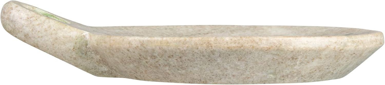 Creative Co-Op Hand-Carved Marble Dish / Beige / 7.5 x 6
