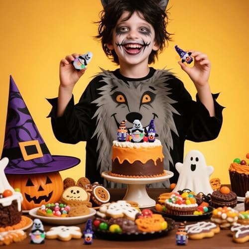 30 Pcs Halloween Mini Gnome Figurines, Miniature Gnomes Table Decoration
