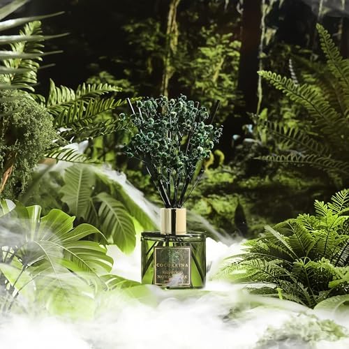 COCORRÍNA Reed Diffuser - Redwood National Park 6.7 Fl.oz Reed Diffuser Set with 8 Sticks & Preserved Baby's Breath