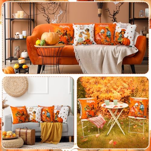 GlikCeil Set of 16 Halloween Pillow Covers 18 x 18 Inch Holiday Throw Pillow Covers Christmas Winter Fall Seasonal Pillowcases Decorative Cushion Pillowcases for Farmhouse Home Couch Sofa Decor