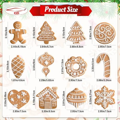 Gingerbread Christmas Tree Decorations Cookie Ornaments Xmas Decor
