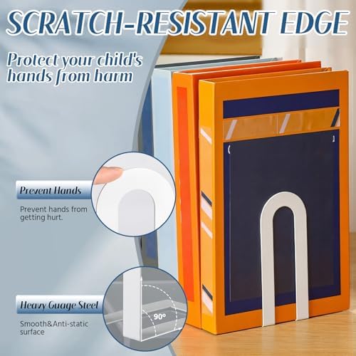Book Ends / 5.5*3.75*2.25inch / White / Set of 6