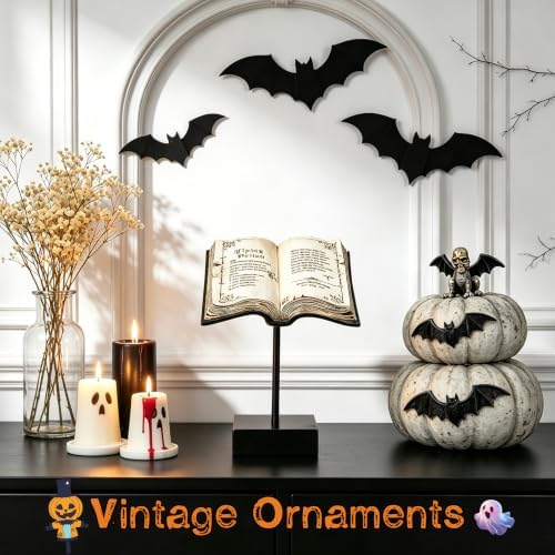 Halloween Indoor Resin Book Decorations Witch Antique Spellbook Centerpiece