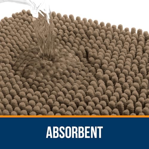 OLANLY Large Bathroom Rugs 40x32, Extra Soft Absorbent Chenille Bath Rugs