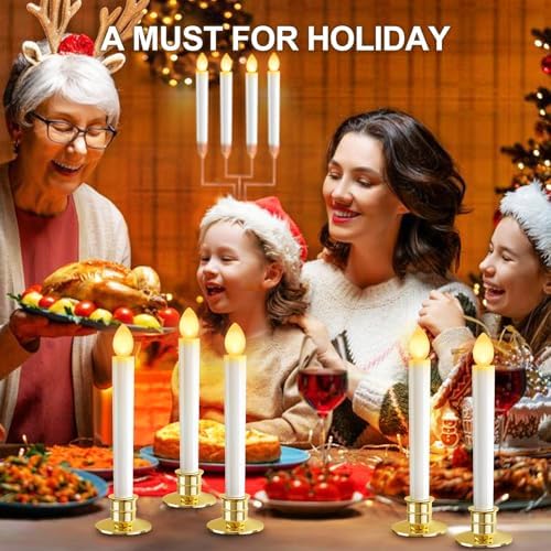 OCATO Christmas Window Candles Lights Battery Operated Candles 10 Pack