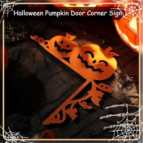 RattanView 3 Pcs Fall Door Corner Decor Pumpkin Maple Leaf Snowflake