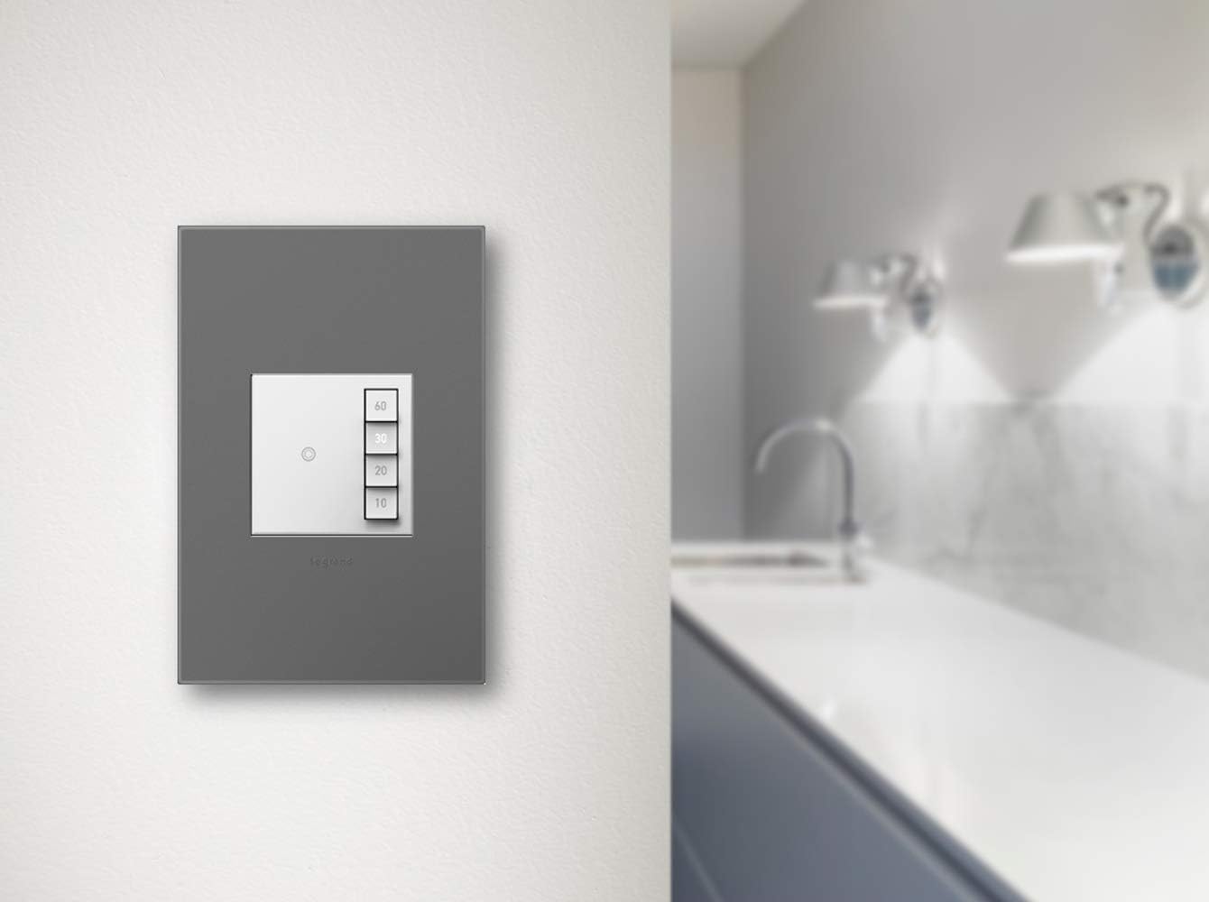 Legrand adorne 1-Gang Wall Plate (6, Magnesium) AWP1G2MG6-6PK