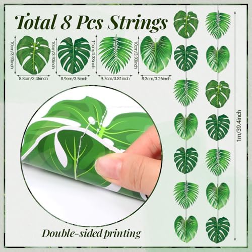 Xinnun Hawaiian Garlands Tropical Rainforest Palm Leaves Decorations