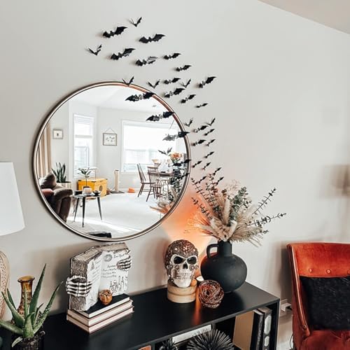 Bats Halloween Decoration, 60Pcs Black Bat Stickers