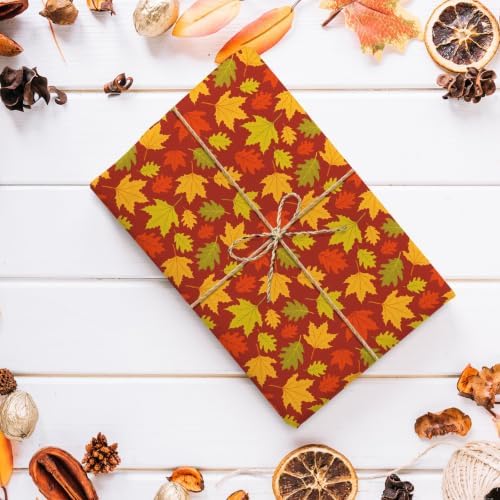 JarThenaAMCS 40Pcs Fall Cotton Fabric Bundles 10 x 10 Inch Maple Leaf Pumpkin Dot Plaid Stripe Fabric Squares Autumn Thanksgiving Sewing Fabrics for DIY Craft Party Decor
